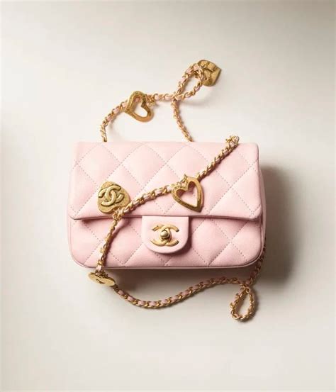 chanel mini bag heart|Chanel small sling bag.